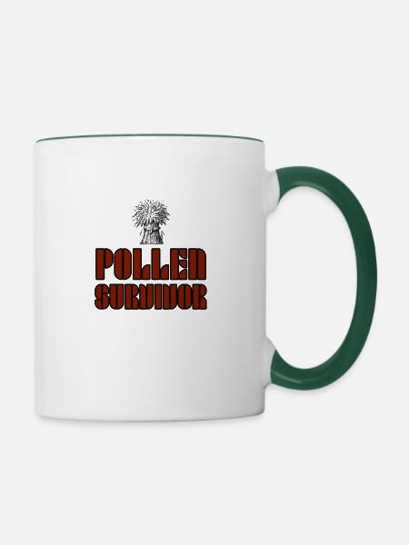 pollen survivor - Tasse zweifarbig - Weiß/Dunkelgrün