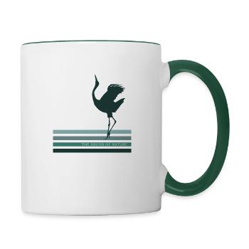 Crane "The sound of nature" Turquoise - Contrasting Mug - white/dark green - Right