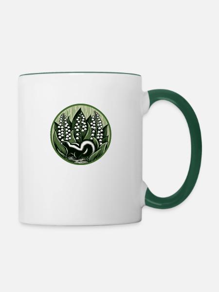 Skunk-Liebhaber - Tasse zweifarbig - Weiß/Dunkelgrün