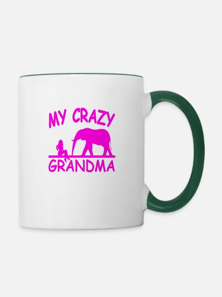 Oma - Tasse zweifarbig - Weiß/Dunkelgrün