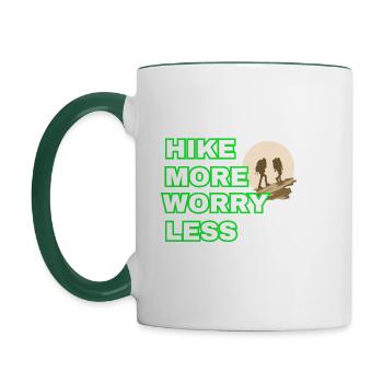 Hike more - Contrasting Mug - white/dark green - Left
