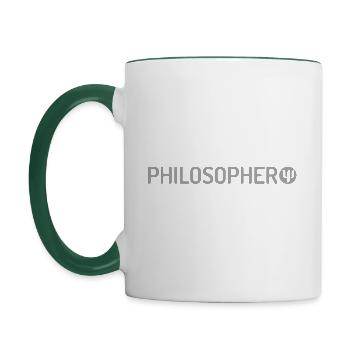 Philosopher - Contrasting Mug - white/dark green - Left