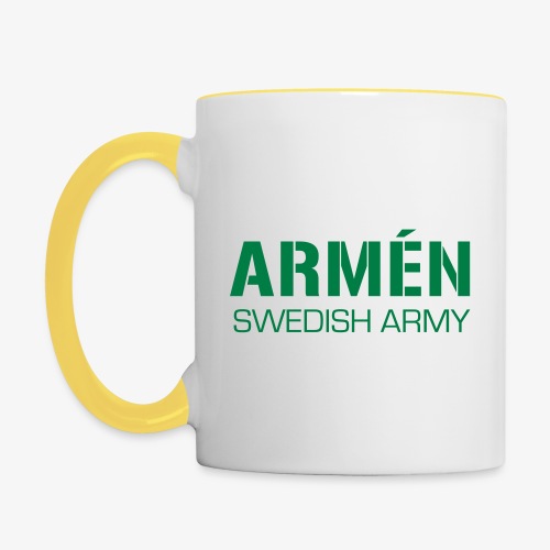 ARMÉN -Swedish Army - Tvåfärgad mugg
