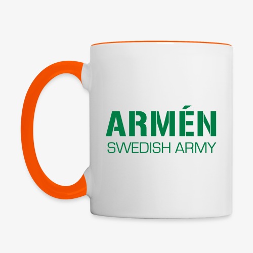 ARMÉN -Swedish Army - Tvåfärgad mugg