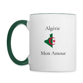 Algeria My Love - Contrasting Mug - white/dark green - Left