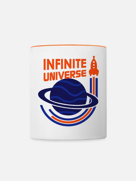 Infinite Universe (Planet) - Tasse zweifarbig - Weiß/Orange