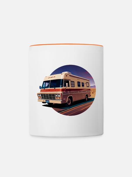 I LOVE CAMPING - Tasse zweifarbig - Weiß/Orange