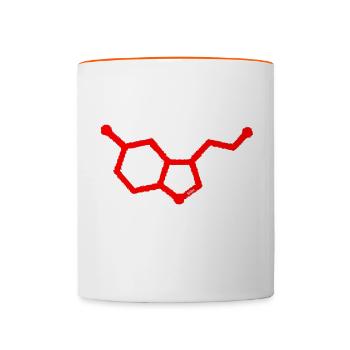 Shot de sérotonine floue! - Mug contrasté - blanc/orange - Devant