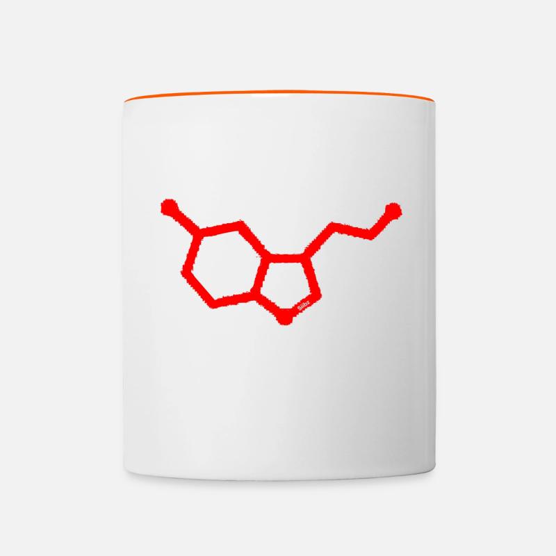 Shot de sérotonine floue! - Mug contrasté - blanc/orange