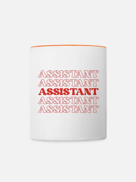 Assistent Assistent Helfer Unterstützer - Tasse zweifarbig - Weiß/Orange
