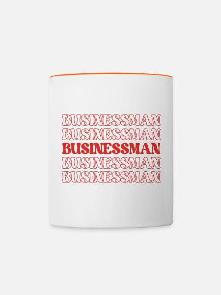 Geschäftsmann Unternehmer Geschäftsmann Tycoon - Tasse zweifarbig - Weiß/Orange