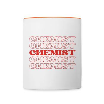 Chemiker, Forscher, Gelehrter, Forschungsexperte, Experte - Tasse zweifarbig - Weiß/Orange - Vorne