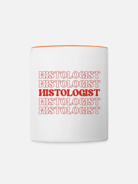 Histologe Gewebeexperte Gewebewissenschaftler - Tasse zweifarbig - Weiß/Orange