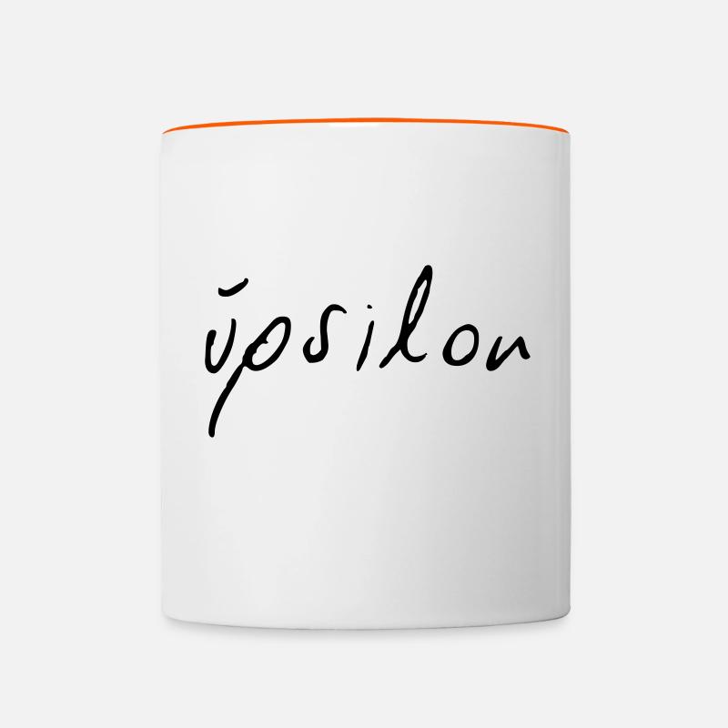 Y Ypsilon - Mug contrasté - blanc/orange