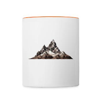 Mountains Graphics - Contrasting Mug - white/orange - Front