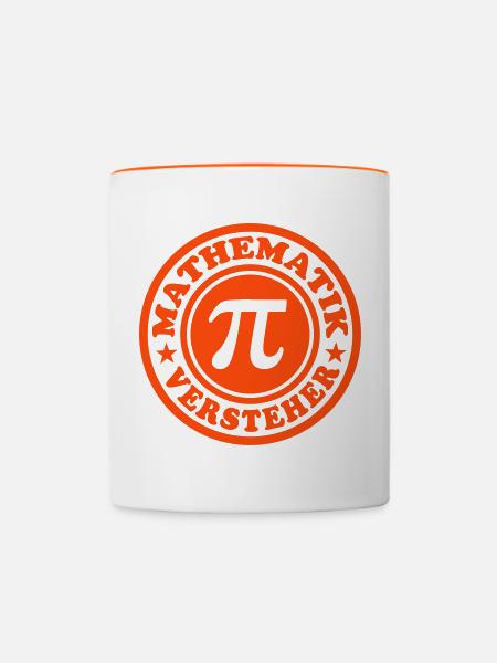 Mathe-Versteher (Stempel) 01 - Tasse zweifarbig - Weiß/Orange