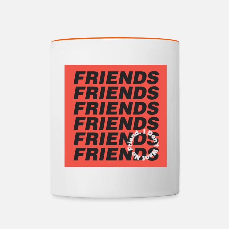 TYPOGRAPHY 16 - Contrasting Mug - white/orange