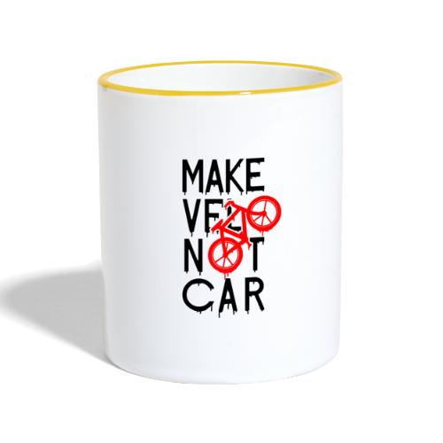 MAKE VÉLO NOT CAR ! (cyclisme) - Mug contrasté