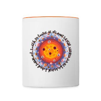 Fusion nucléaire 003 - Mug contrasté - blanc/orange - Devant