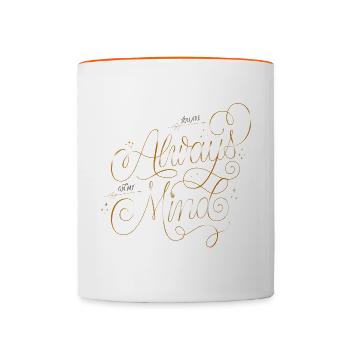 Toujours dans mon - Mug contrasté - blanc/orange - Devant