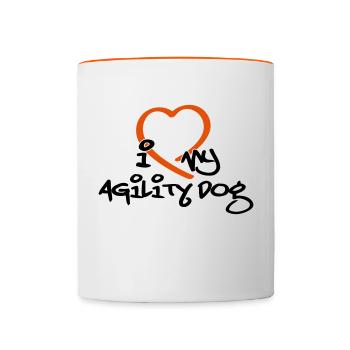 Agility dog - Contrasting Mug - white/orange - Front