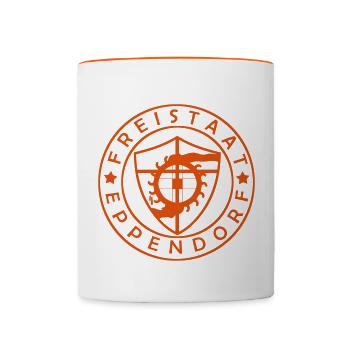 Freistaat Eppendorf - Tasse zweifarbig - Weiß/Orange - Vorne