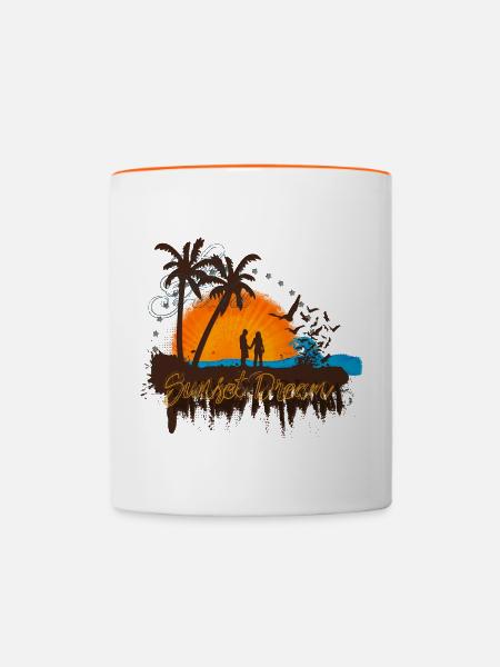 Sunset Dream - Tasse zweifarbig - Weiß/Orange