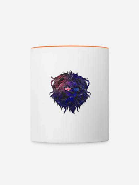 Australien - Tasse zweifarbig - Weiß/Orange