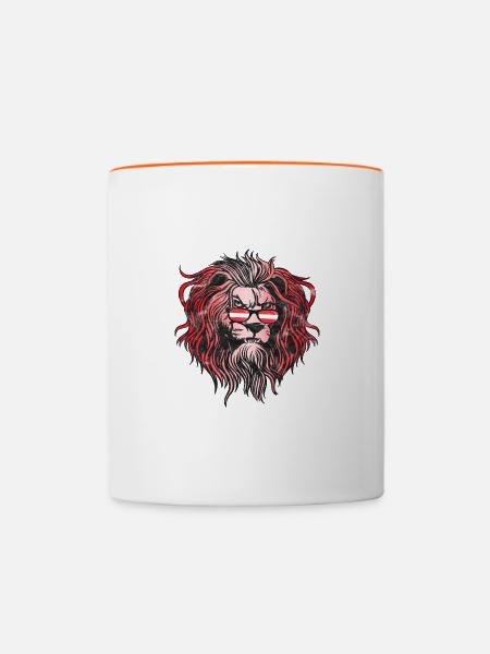 Österreich - Tasse zweifarbig - Weiß/Orange