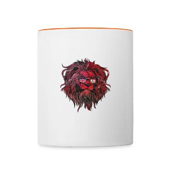 Bermudes - Mug contrasté - blanc/orange - Devant