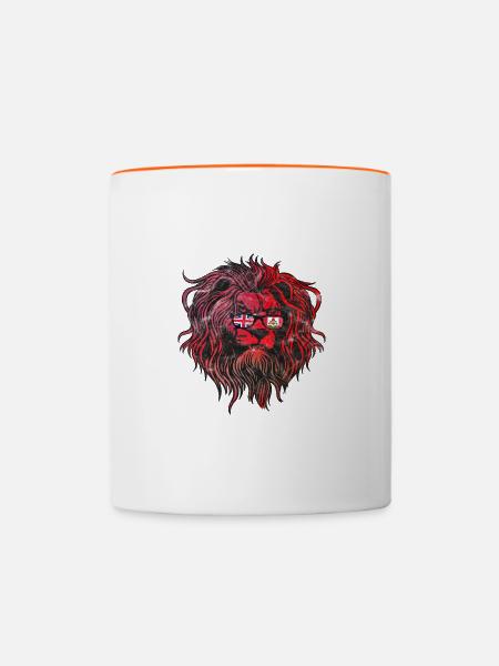 Bermuda - Tasse zweifarbig - Weiß/Orange
