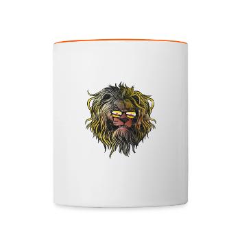 Brunei - Mug contrasté - blanc/orange - Devant
