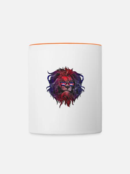 Kambodscha - Tasse zweifarbig - Weiß/Orange