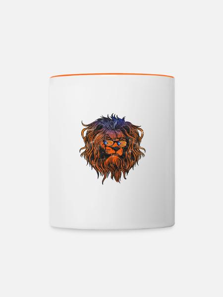 Katalonien - Tasse zweifarbig - Weiß/Orange