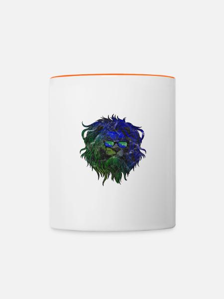 Weihnachtsinsel - Tasse zweifarbig - Weiß/Orange