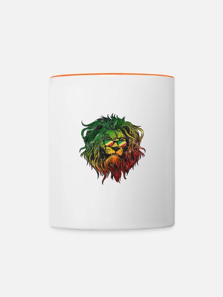 Kongo Republik - Tasse zweifarbig - Weiß/Orange