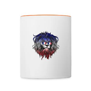 France - Mug contrasté - blanc/orange - Devant