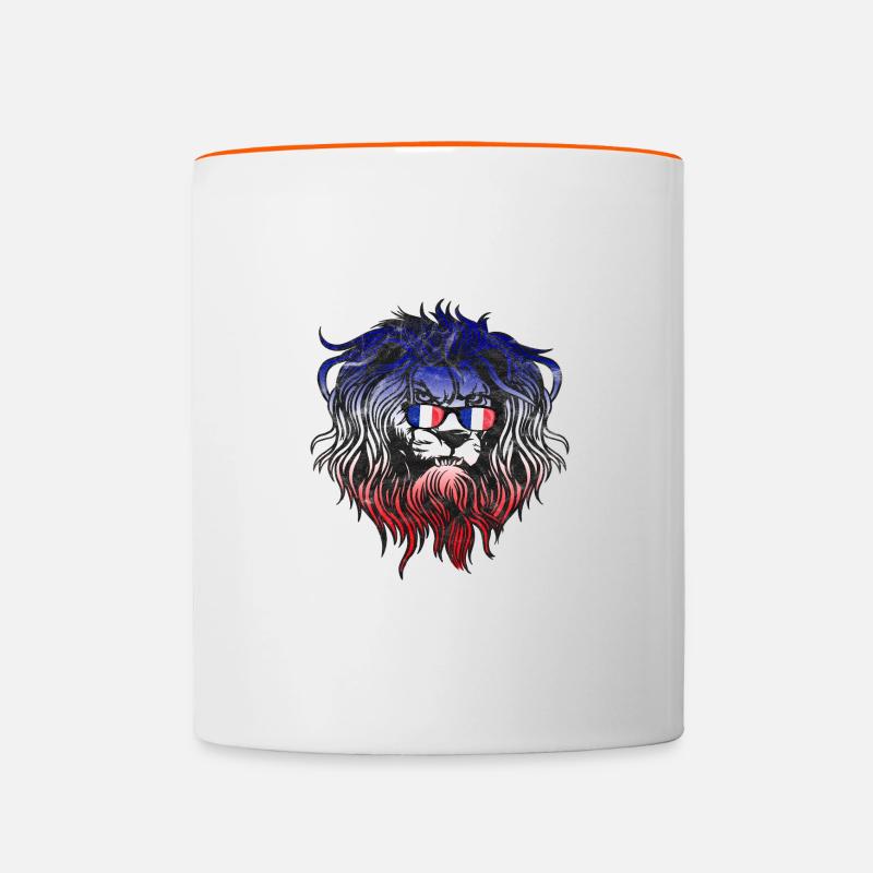 Frankreich - Tasse zweifarbig - Weiß/Orange