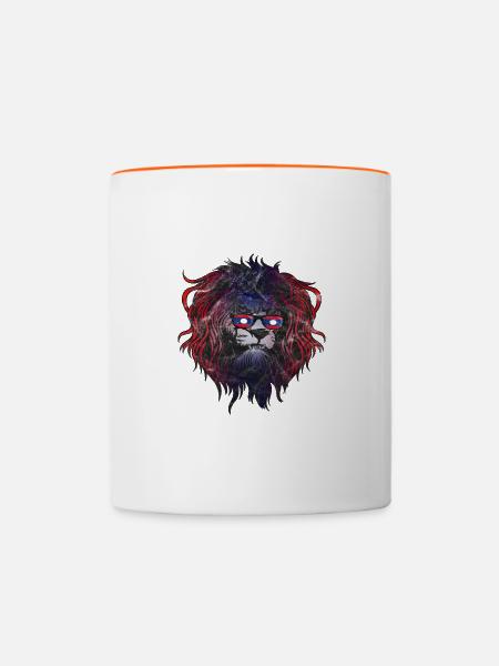 Laos - Tasse zweifarbig - Weiß/Orange