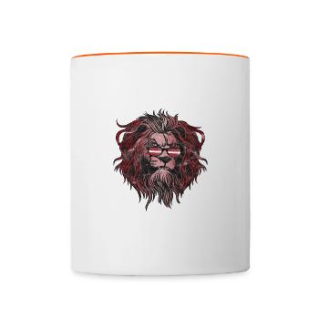 Lettland - Tasse zweifarbig - Weiß/Orange - Vorne