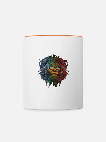 Mapuche - Tasse zweifarbig - Weiß/Orange