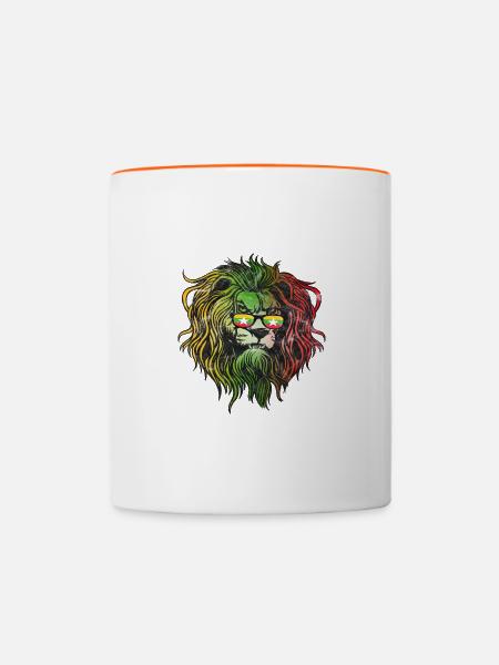 Myanmar - Tasse zweifarbig - Weiß/Orange