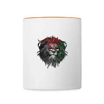 Palestine - Mug contrasté - blanc/orange - Devant