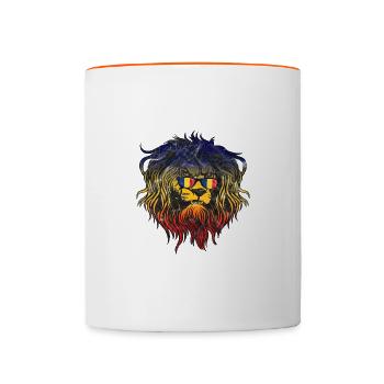 Romania - Contrasting Mug - white/orange - Front