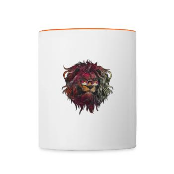 Tibet - Tasse zweifarbig - Weiß/Orange - Vorne