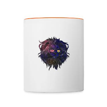Turks- und Caicosinseln - Tasse zweifarbig - Weiß/Orange - Vorne