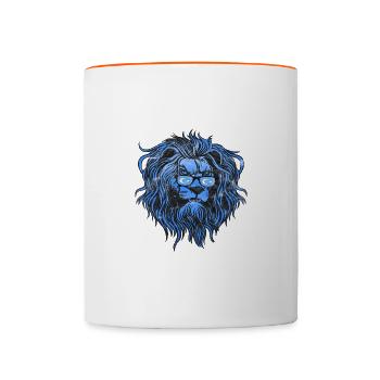 Ouïghours - Mug contrasté - blanc/orange - Devant