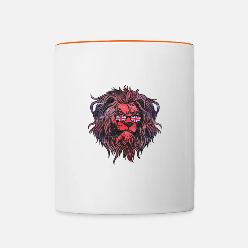 Großbritannien - Tasse zweifarbig - Weiß/Orange