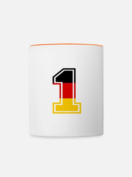 Germany Deutschland nr 1 - Tasse zweifarbig - Weiß/Orange
