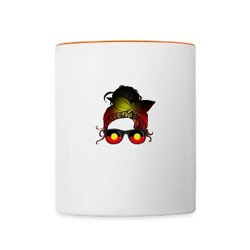 Aborigène - Mug contrasté - blanc/orange - Devant